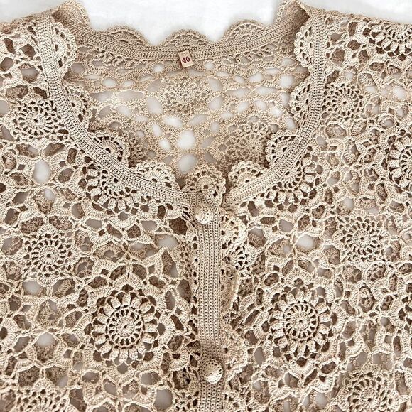 Vintage Crochet cardigan size 40 - Picture 5 of 7